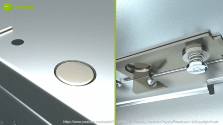 The application of Fivetech spring lock on a server chassis