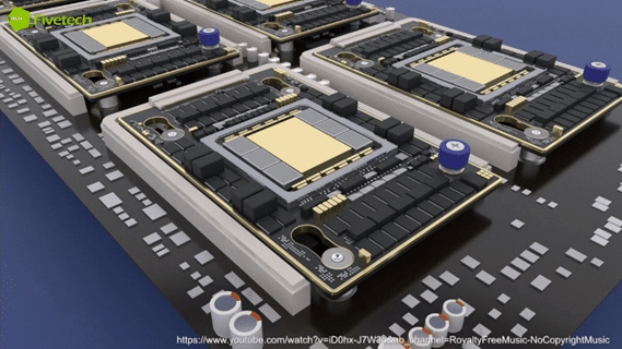 A close-up image of a server motherboard