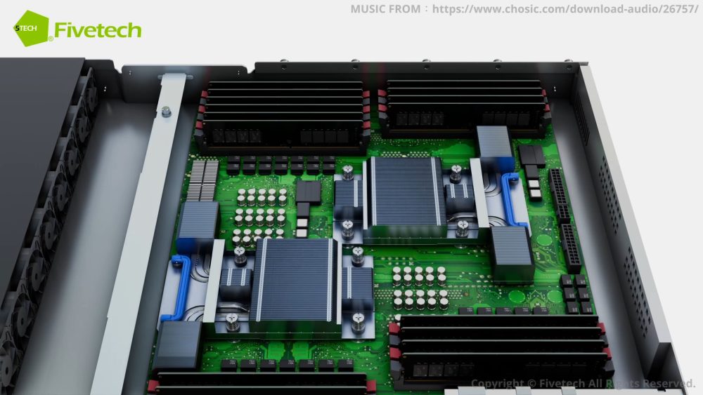Cooling systems assembled within a server.