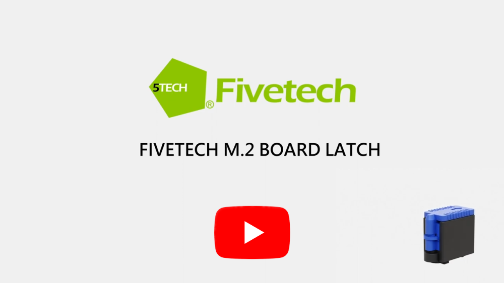 Video showcasing the operation method of Fivetech Double M.2 Board Latch